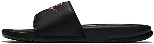 Nike Women's Benassi Just Do It Sandal, Black/Rose Gold, 8 Regular US