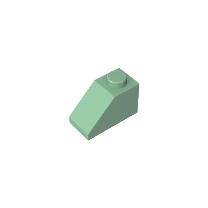 Gobricks 3040 Slope Brick 2x1 Sloped Brick 50 Pieces GDS-588 Compatible with Lego Building Blocks Color:Sand Green