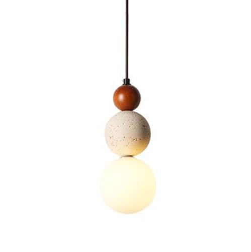 Lustre suspension wabi-sabi en pierre naturelle et design japonais minimaliste