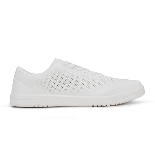 Image of Men's Barefoot Dress Shoes - Zero Drop Comfort Breathable Micro-Perforated Learher, No Break-in Needed, Slip-On Elastic Laces for Business & Travel