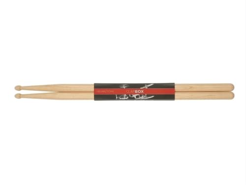 Image of Clapbox Drum Sticks 7A Size, Classic Maple Wood - One Pair | Lightweight, Balanced & Durable