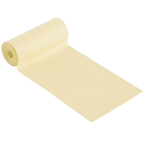 Image of YAFLC Leather Repair Patch for Furniture, 4 inch x 63 inch Self-Adhesive Leather Repair Tape for Couches, Car Seats, Sofa Jackets, Handbags - Beige, Yellow