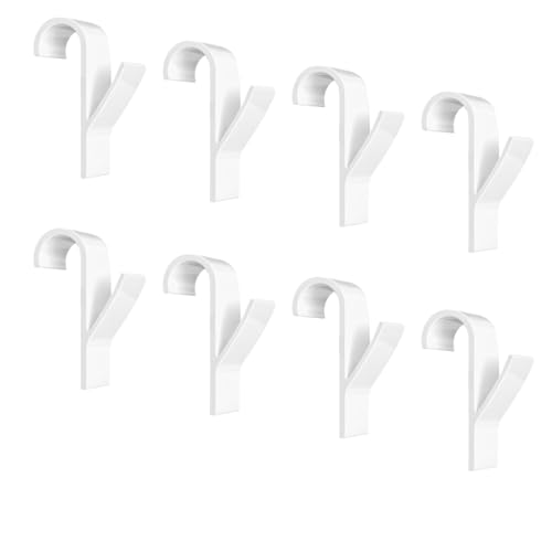8 PCS Crochet Radiateur Rond, Crochet à serviettes Blanc,Crochet Serviette Salle De Bain,Crochetradiateur sèche serviette,CrochetSecheServiette,pour Tous...