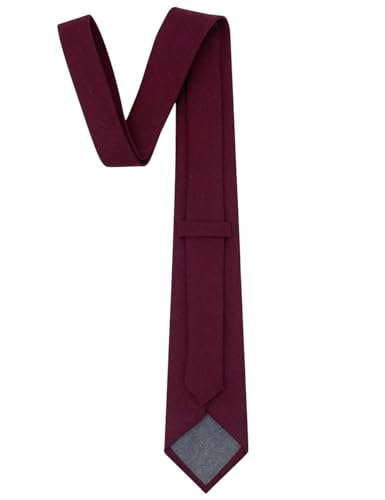 Image of Kebocis Mens Solid Color Cotton Necktie for Men