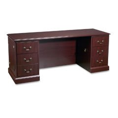 Hon 94000 Series 72 By 24 By 29-1/2-Inch Kneespace Credenza, Mahogany Frame/Top #TOP14