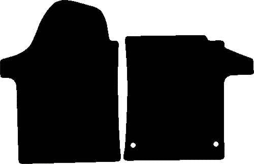 Tailored Black Rubber Front Floor Mats For Mercedes Vito & V Class 2015+ (W447) 4 thumbnail image