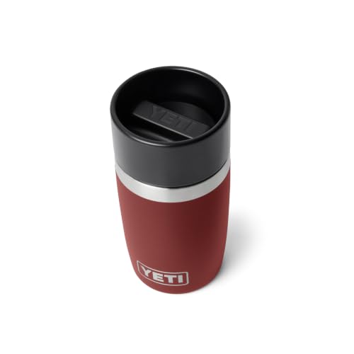 Image of YETI Rambler 8 oz Travel Bottle, Stainless Steel, Vacuum Insulated with Leakproof Commuter Cap, Stag Red