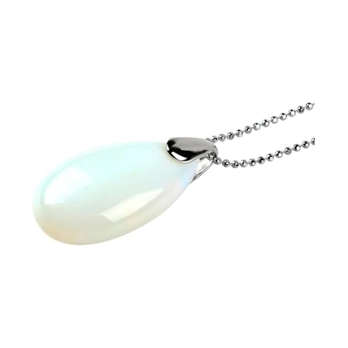 Natural Gem Stone Pendant Water Drop...
