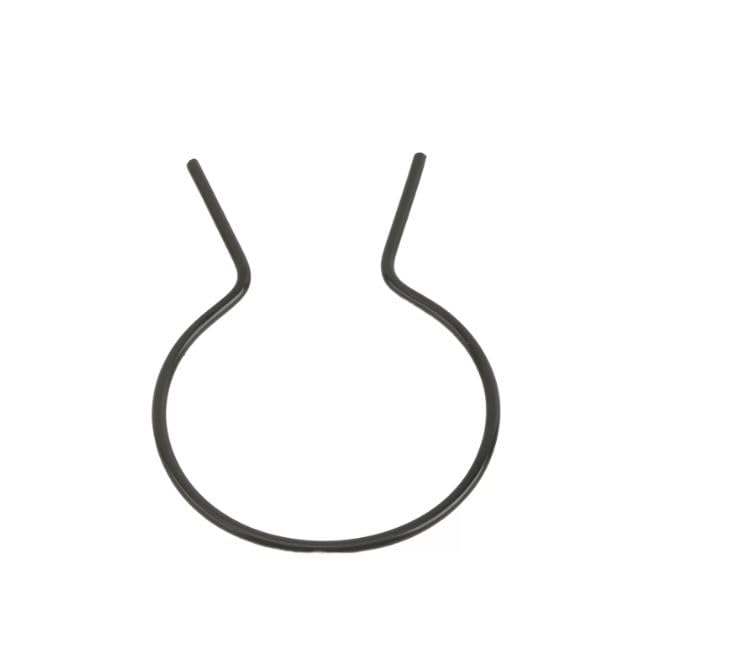 EZ Twist 3" (2 7/8" OD) x 8 Gauge Preformed Steel Tie Wire - Fence Ties - 100 Pack (Black Vinyl Coated)