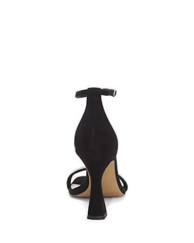 Vince Camuto Women's Footwear Women's Relasha Embellished Sandal Heeled, Black, 8.5 #TOP2