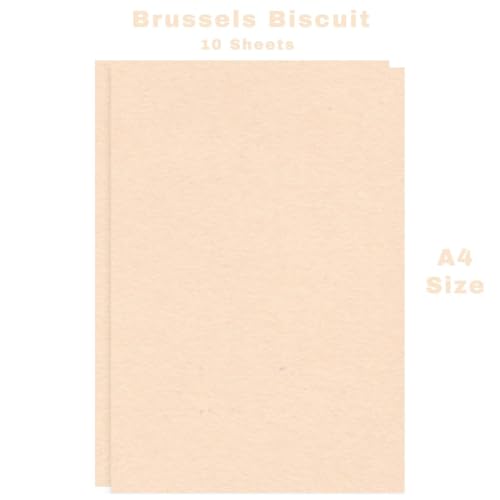 Image of CVANU Premium A4 Color Paper Sheets Brussels Biscuit 120 GSM Color Art Papers for Kids DIY Arts and Crafts| Scrapbooking| Card Making (Pack of 10)