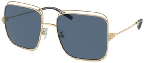 Tory Burch Sunglasses TY 6107 334980 Shiny Light Gold/Dark Blue Polyamide Stan