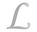 Metal Letter L Great for Mailbox or Front Door, Made from Unfinished Unsealed Steel, Use Indoor/Outdoor Home or Yard Decor, Can be Painted or Left Unpainted