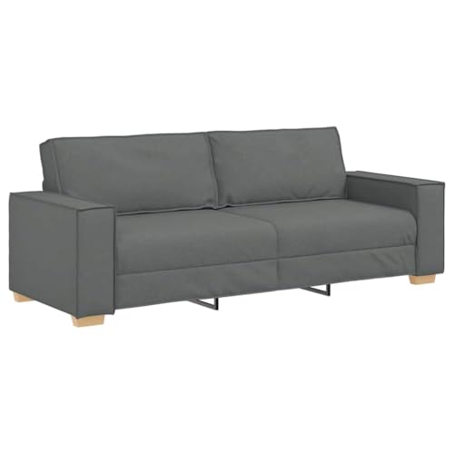 vidaXL Canapé 3 Places Gris foncé 220x78x84 cm Tissu