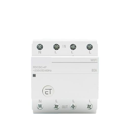 Interrupteur relais programmable et disjoncteur 4P 63A rail DIN