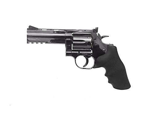 ASG Dan Wesson 715 Revolver 4' 0.177/4.5mm Caliber BB Gun, Steel Grey