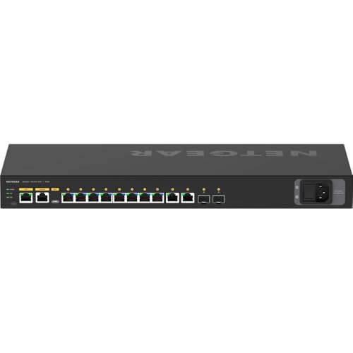 Image of NETGEAR AV Line M4250 12 Port Switch GSM4212PX-100NAS | L3 Managed | 10x1G PoE+ @240W | 2x10G SFP+ | AV GUI | Automatic Configuration | Rack-Mountable | Cloud Care's 3 Year Warranty Included