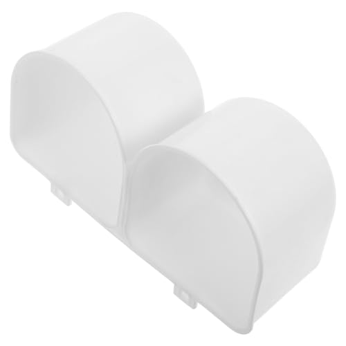 Lurrose Cuenco Colgante para Jaula de Mascotas Blanco, Cuencos de Plástico para Perros y Gatos, Dispensador de Agua y Comida Ajustable para Cachorros, Diseño Antisalpicaduras, Fácil