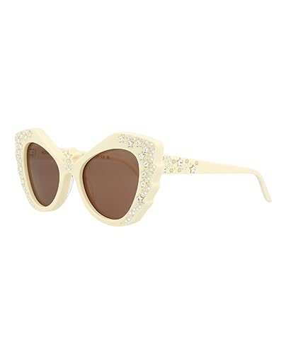 Gucci Cat Eye Sunglasses Ivory Ivory Brown Luxury Eyewear Made In Italy Acetate Frame Designer Fashion for Everyday Luxury2