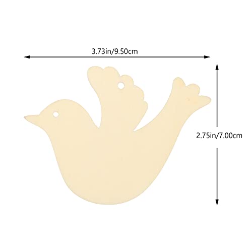 Healifty 30Pcs Hanging Pendant Bird Wooden DIY Craft Unfinished Wood Sign Ornaments for Christmas Tree Decoration - Image 2