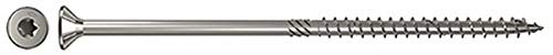 fischer Power-Fast FPF-ST 8,0 x 180 A2P - Spanplattenschrauben mit Teilgewinde und Senkkopf, zur Befestigung von tragenden Bauteilen in Holz, nicht rostender Stahl - 50 Stück - Art.-Nr. 657519