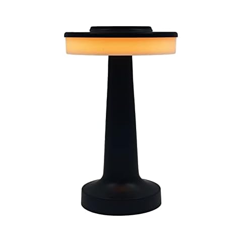 HJLRR Rechargeable Cordless LED Table Lamp, Modern Restaurant Table Light, 1800 Mah 3 Colors Stepless Dimming Desk Lamp for Coffee Tables Bar Home Deco,Black Cover