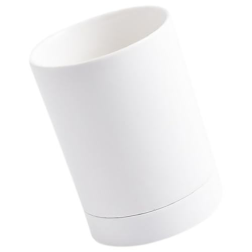 BCOATH Organizador de utensilios de cocina y porta palillos multifuncional de cerámica white con drenaje, apto para microondas, diseñado para encimeras de cocina