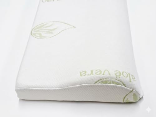 Almohada Cervical,Transpirable. Exterior Tejido 3D. Cremallera. Lavable. Firmeza Media. Confortable Adaptable, Ideal para Un Descanso Profundo. Alivia los Dolores de Cuello y Espalda