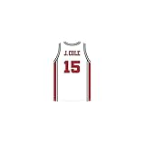 Sealy #21 Basketball Jersey, Red with Navy Trim, School Sewn Cole Chris M (US, Alpha, 5X-Large, Regular, Regular, J Cole White)