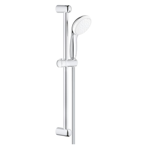 Price comparison product image GROHE Tempesta 100 - Shower Rail Set (10 cm Hand Shower with 2 Spray Options,  Anti-Limescale System,  Silicone Ring,  60 cm Rail,  Shower Hose 1.75 m,  Min. Recommended Pressure 1.0 Bar),  Chrome