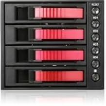 iStarUSA Group 3x5.25 to 4x3.5 SATA Cage- Red BPU-340SATA-RED
