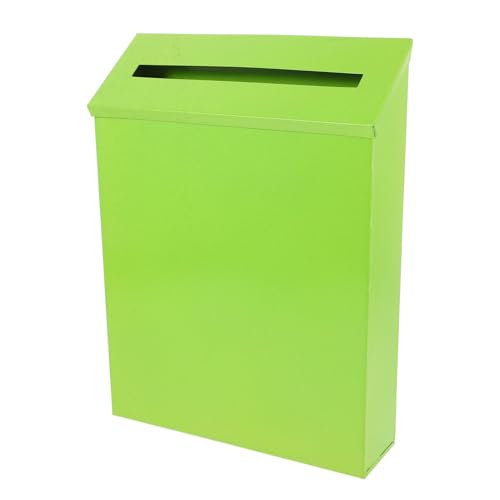 DOITOOL Buzón De Pared Sencillo Buzones Franqueo Estaño Moderno Buzon De Navidad Puerta Postal Retro Caja De Cartón Destino Cajas Reemplazo De La del Buzón Light Green Planchar