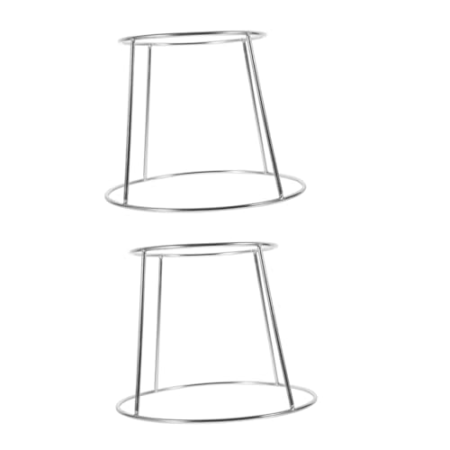 Anneome ステンレス製シーフードプレートディスプレイラック ビュッフェやセルフサービス向けシーフードトレイホルダー コンパクトサイズ寿司 牡蠣 エビ カニの展示用 2個セット