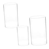 Porte-bougies en verre : la conception de la structure simple et transparente est idéale pour une décoration créative dans une atmosphère romantique, abat-jour en verre