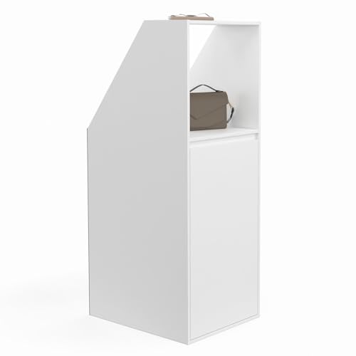 IDMarket - Schrank unter Dachschräge 1 Tür und 1 Nische TOMI 40 x 50 x 110/70 cm weiß