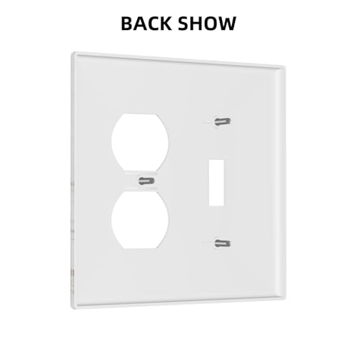 Decorative Outlet Covers Modern Grey Gold Marble Texure 2 Gang Outlet Cover Wall Plate Single Toggle Duplex Light Switch Cover Plate Switch Plate Covers for Kitchen Bathroom Decor