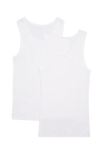 Bonds Mens Soft Chesty Tank Undershirt in 100% Cotton Rib for Men 2-Pack White