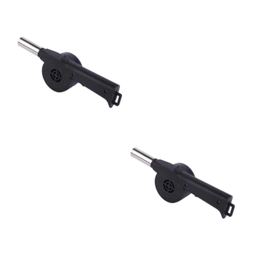 UKCOCO 2pezzi Ventilatore Manuale Per Bbq Soffiatore Per Barbecue e Attrezzo Per Accensione Per Campeggio e Grigliate All Aperto Leggero e Compatto
