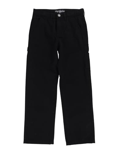 Pantalon pour garçon noir GUESS en toile premium aux finitions premium