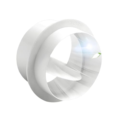 Manual Backdraft Damper for HVAC Ductwork Extractor Fan Ventilation System Air Control Non Return Backwater Valve Flap Duct Prevention White 160mm