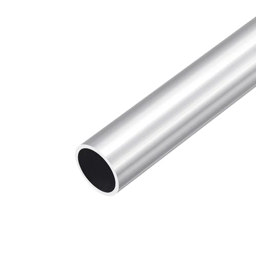 DMiotech (27mm OD x 23mm ID) 6063 Aluminum Round Tube 300mm Length Industry Metal Tubing for Machinery Frame Construction DIY Projects
