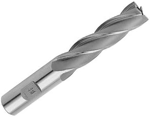 2 Pcs, 3/8" X 3/8" Hss 4 Flute Single End Long End Mill, Dwcf712, Finish: Uncoated (Bright) Flute Length: 1-1/2", Overall Length: 3-1/4" Shank Size: 3/8";