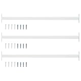 vidaXL Barra di Sicurezza Regolabile per Finestra 3 pcs Bianco Acciaio, Barra di sicurezza rettangolare, protezione regolabile, guardia resistente per finestre, uso interno ed esterno