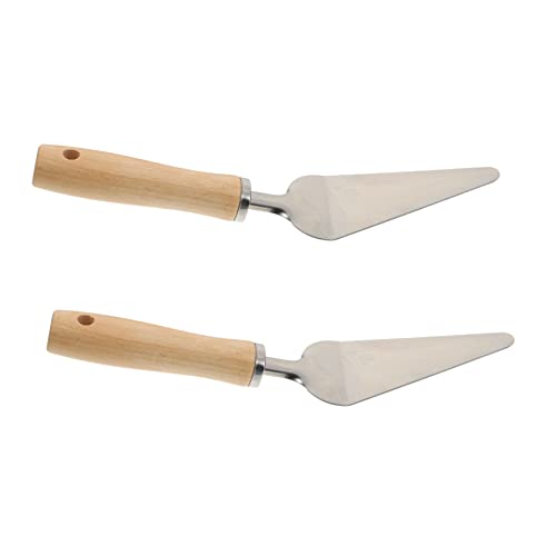PHENOFICE 2piezas Espátula para Pizza y Pasteles Pala De Hornear Mango De Madera Unidades Colores Surtidos Utensilios De Cocina