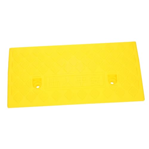 Almohadilla de rampa portátil de goma amarilla resistente miniatura 1