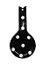 New Viva Collection, Black Polka Dot Hand Painted Ceramic Spoon Rest, 84225BK BY ACK