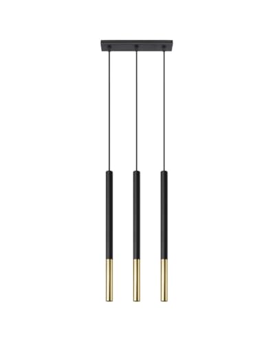 Sollux MOZAICA SL.0892 Triple Hanging Pendant Light Black, Gold G9