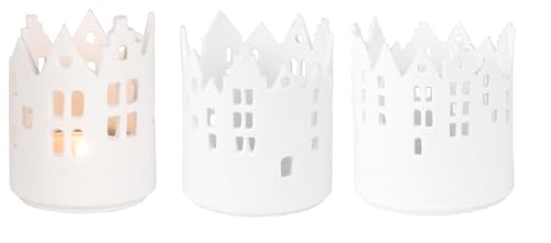 Räder Design - Juego de 3 faroles (3 unidades, diseño de casa)