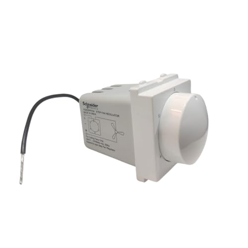 Image of Schneider's Electric's Opale step fan Regulator X3200 (White), Standard Polycarbonate fit only on opale series plate