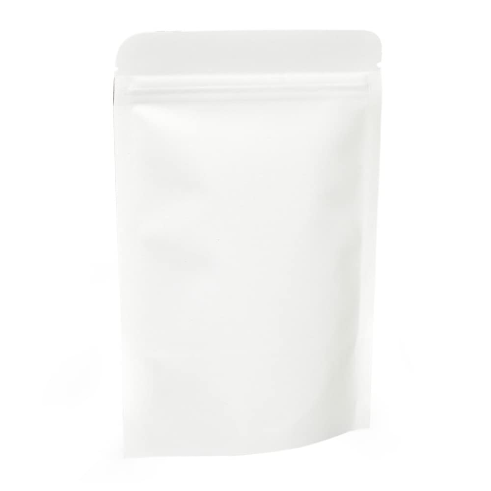 Evg White Evergreen Goods 130X185mm Kraft Ziplock Bags, Reusable, Foil Lined & Heat Sealable Food Pouches For Food Storage, Coffee, Tea, Beans, Nuts, Dried Fruits